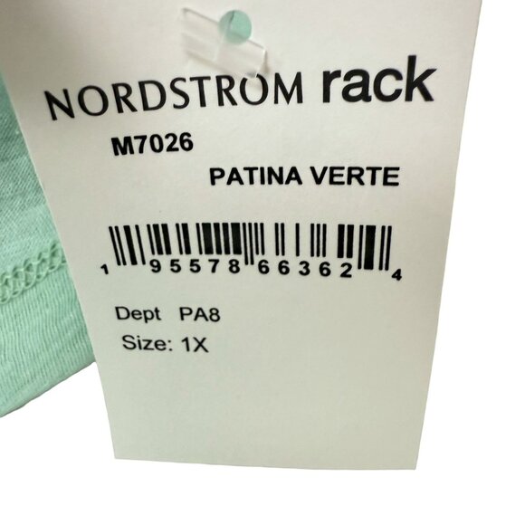 MADEWELL Womens T-shirt Plus Size 1X Green V-Neck Tee Short Sleeve NWT Nordstrom - Picture 4 of 7